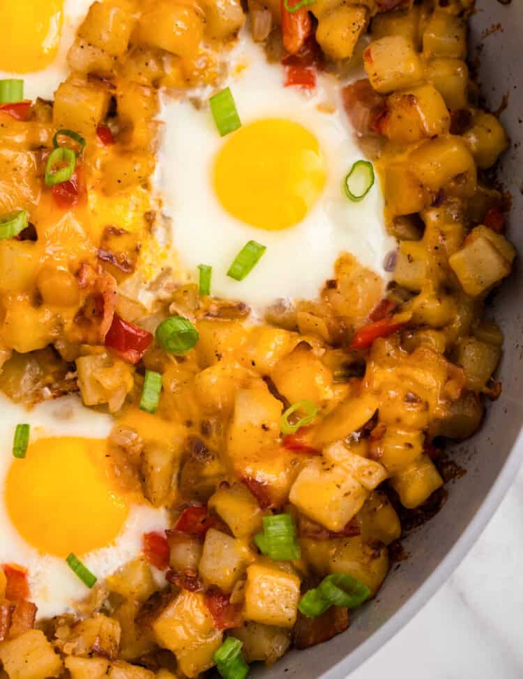 Breakfast Hash in stovetop skillet