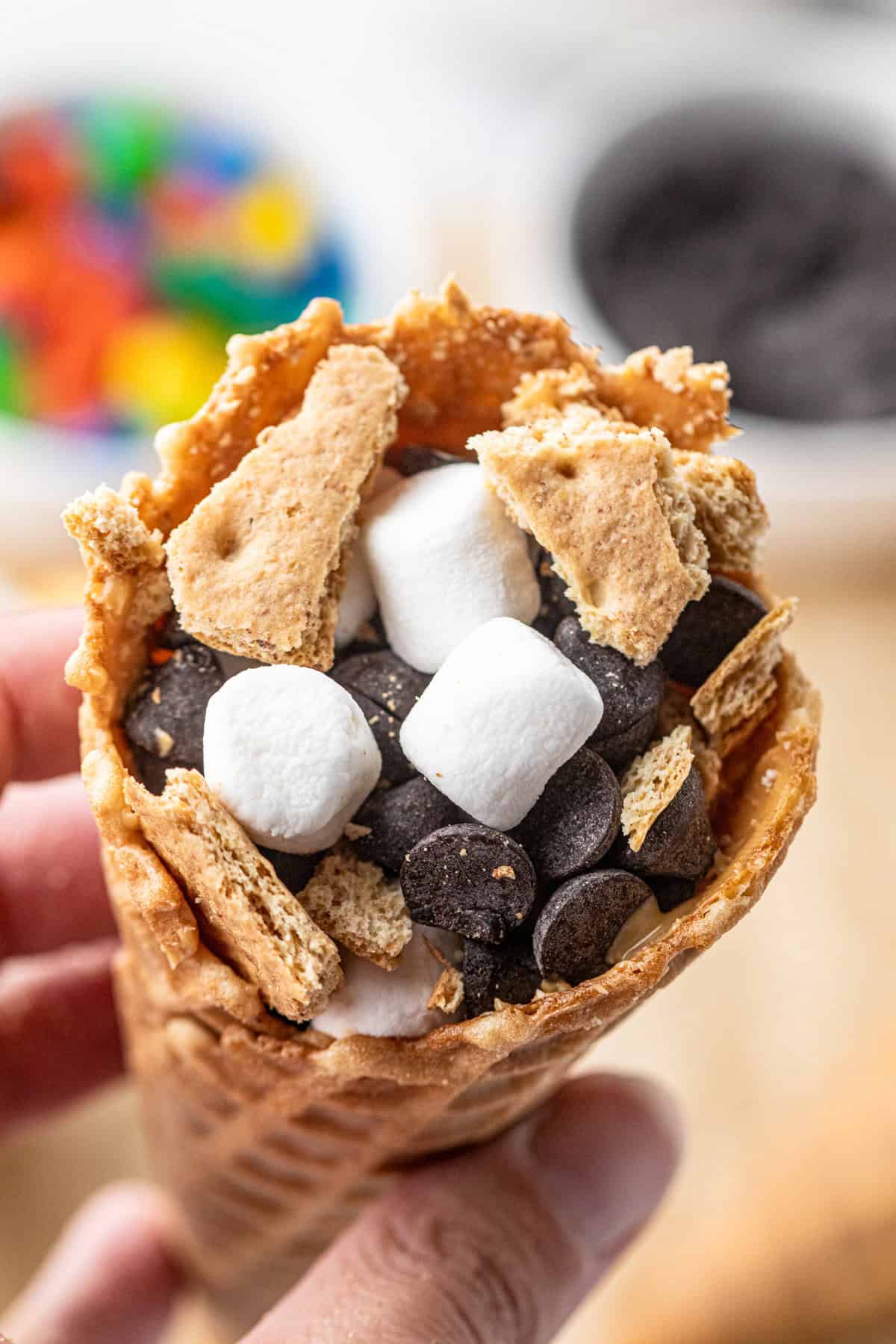 Campfire Cones stuffed before wrapping in foil