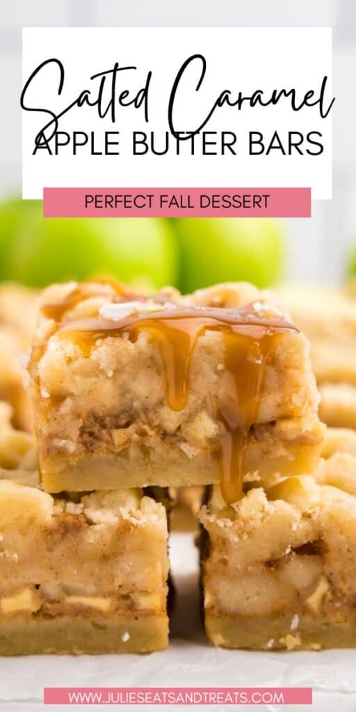 Salted Caramel Apple Butter Bars JET Pin Image
