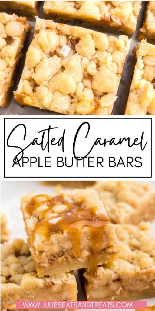 Salted Caramel Apple Butter Bars JET Pinterest Image