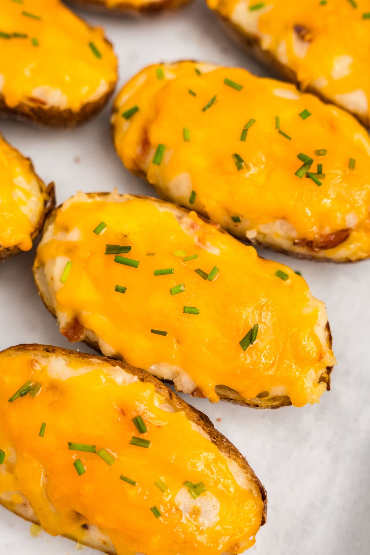 Twice Baked Potatoes on sheet pan