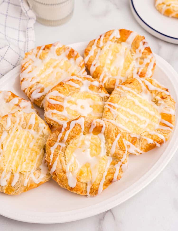 Cream Cheese Danishes on plate