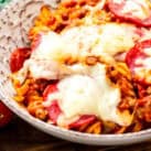 Crock Pot Pizza Casserole on plate