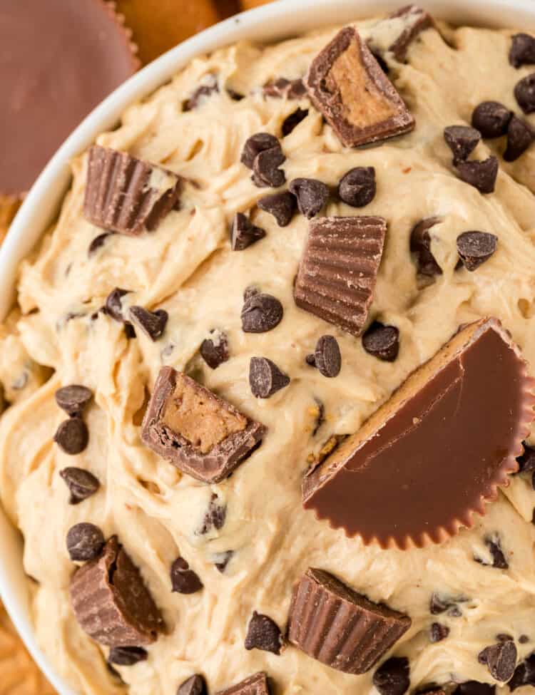 Peanut Butter Fluff in white bowl