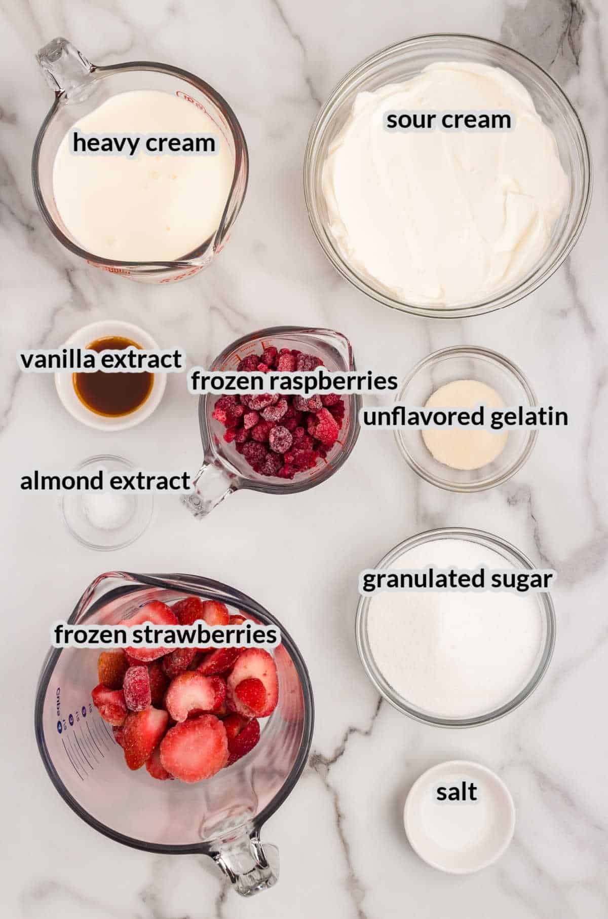 Overhead Image of Swedish Cream Ingredients