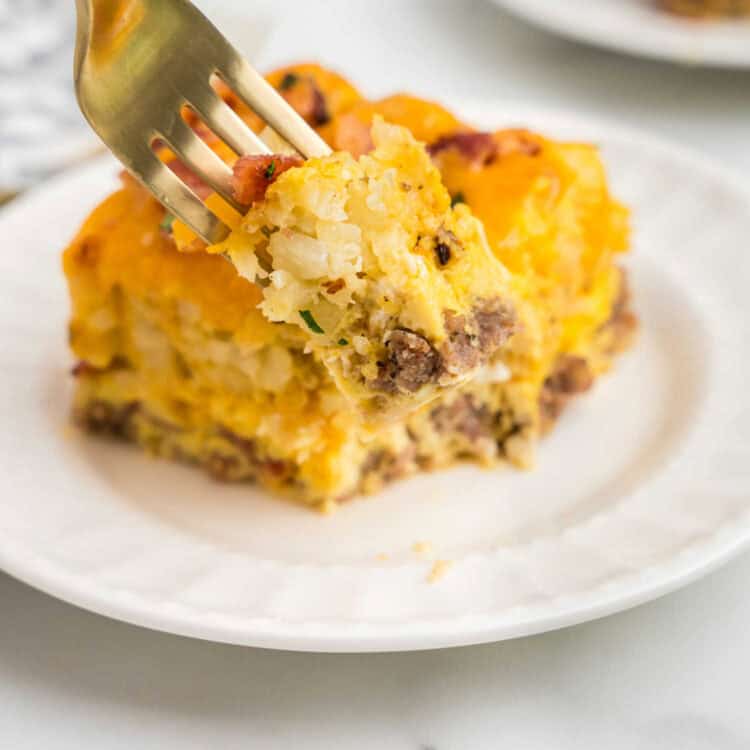 Tater Tot Breakfast Casserole Square Image