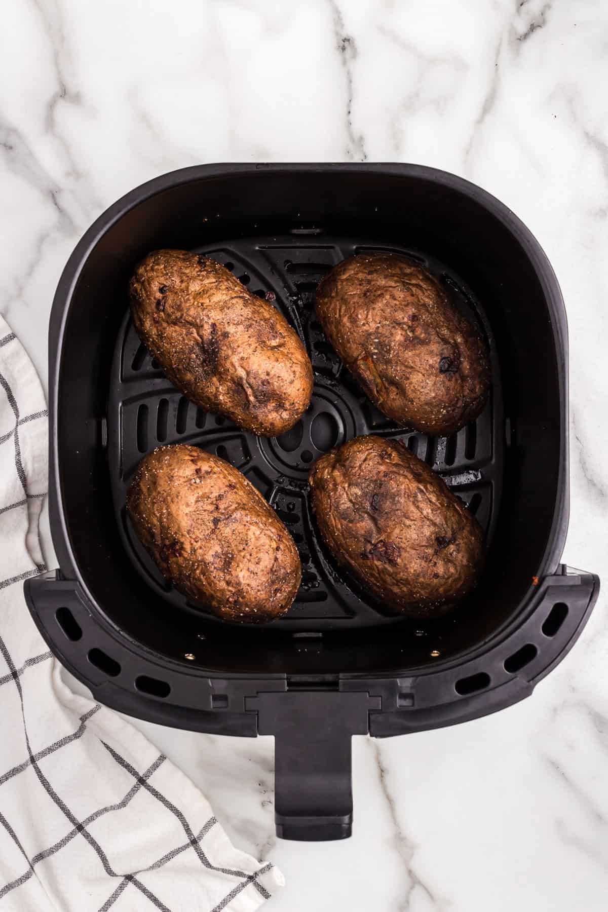 Potatoes in air fryer for Air Fryer Potato Skins recipe
