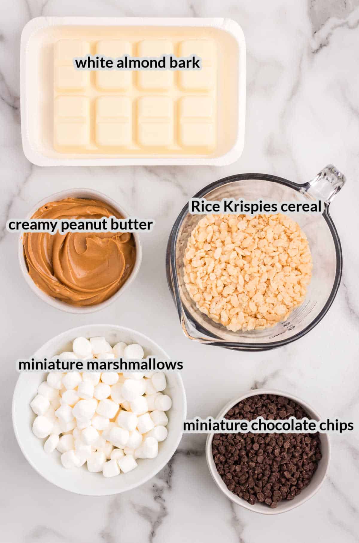 Overhead Image of Avalanche Cookies Ingredients