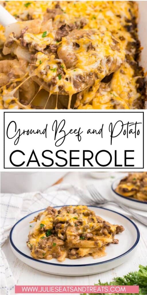 Ground Beef and Potato Casserole JET Pinterest Image