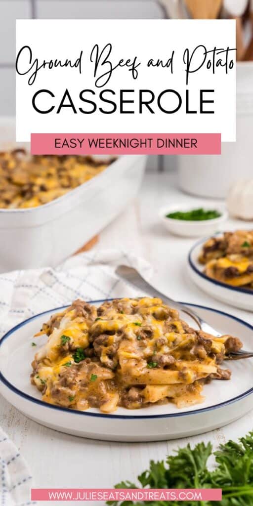Ground Beef and Potato Casserole JET Pin Image