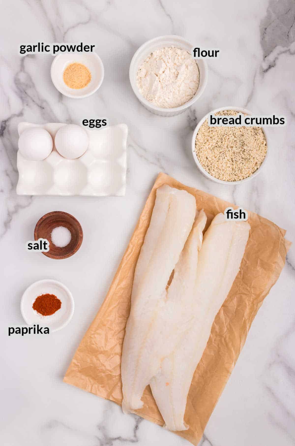 Air Fryer Fish Sticks Ingredients
