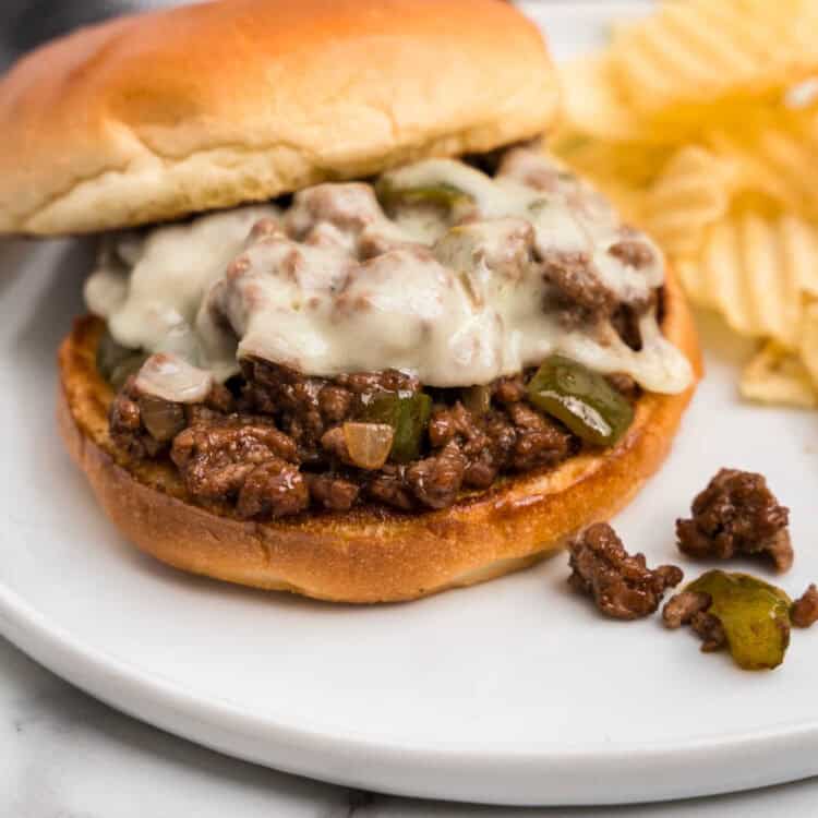 Cheesesteak Sloppy Joes Square Image