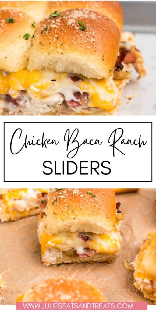 Chicken Bacon Ranch Sliders JET Pinterest Image