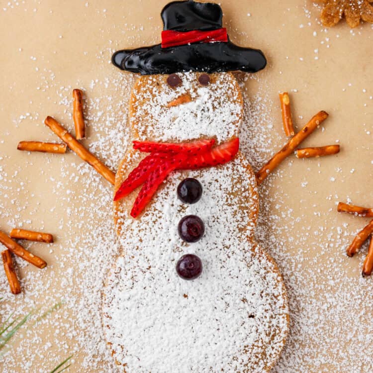 Snowman Pancakes Square Image
