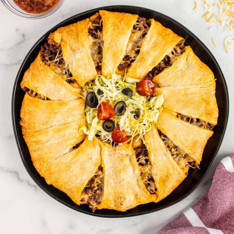 Overhead image of taco ring