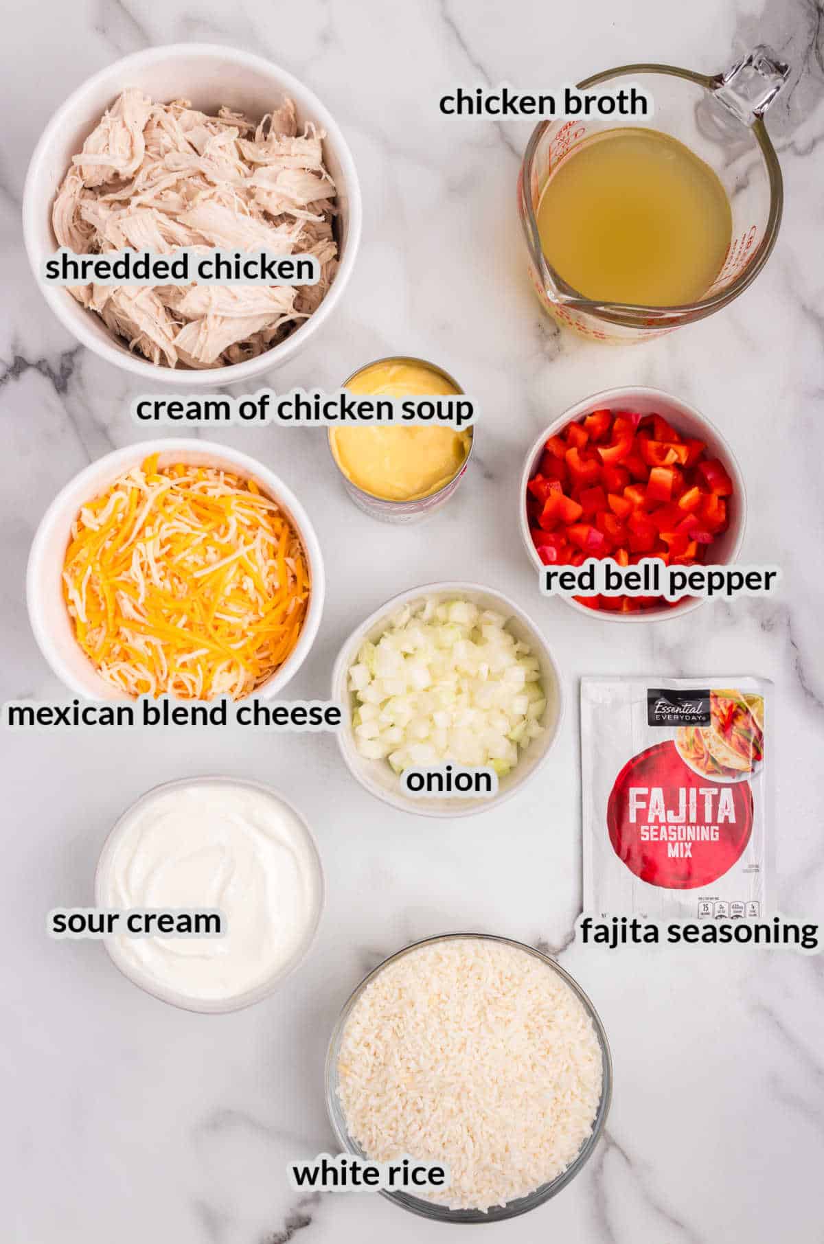 Chicken Fajita Casserole Ingredients