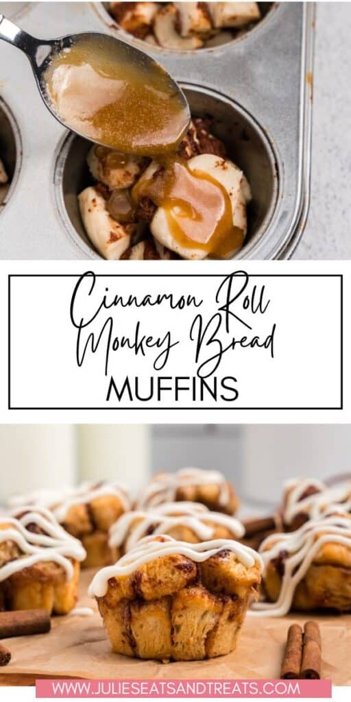 Cinnamon Roll Monkey Bread Muffins JET Pinterest Image