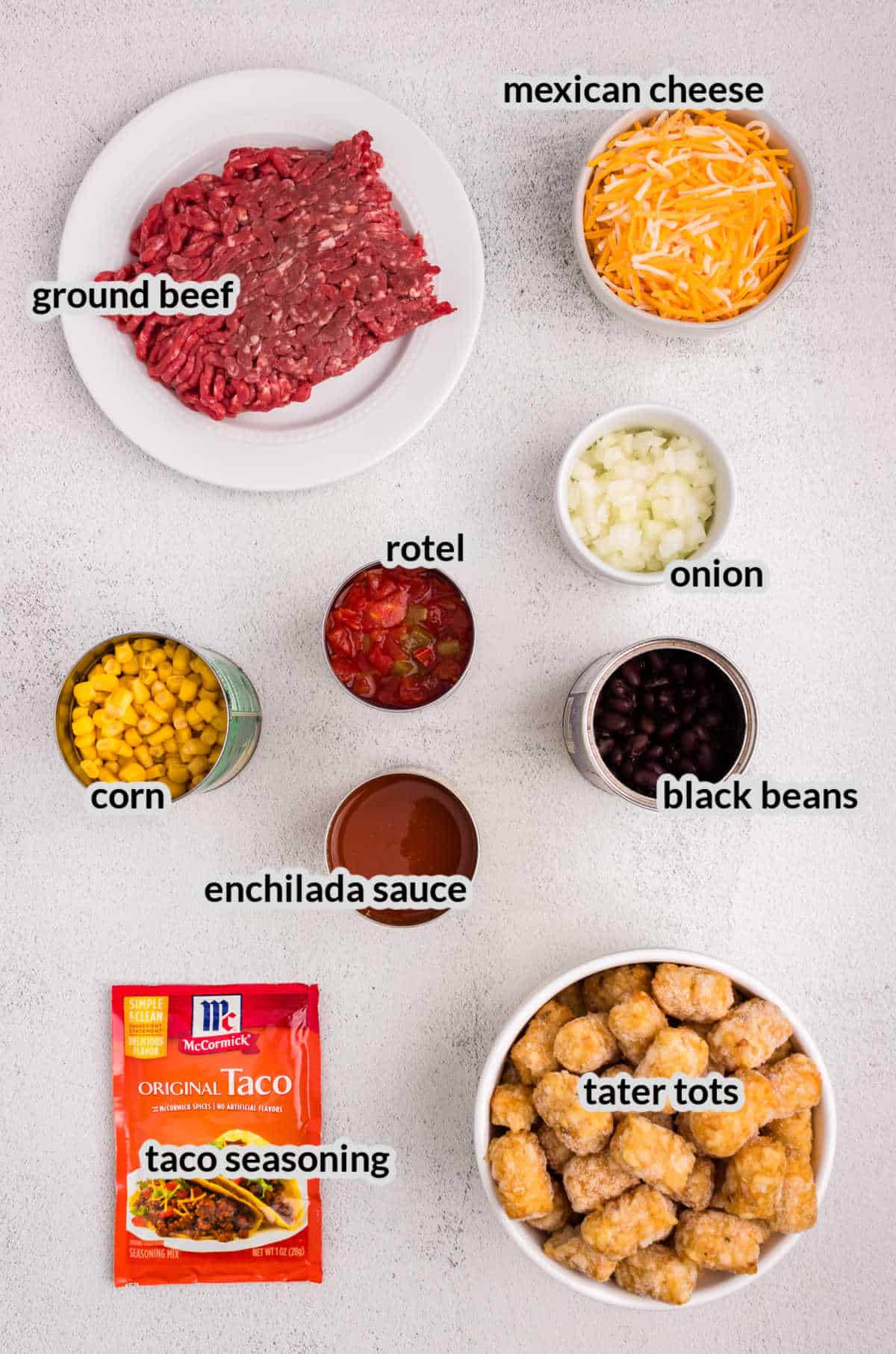 Mexican Tater Tot Casserole Ingredients