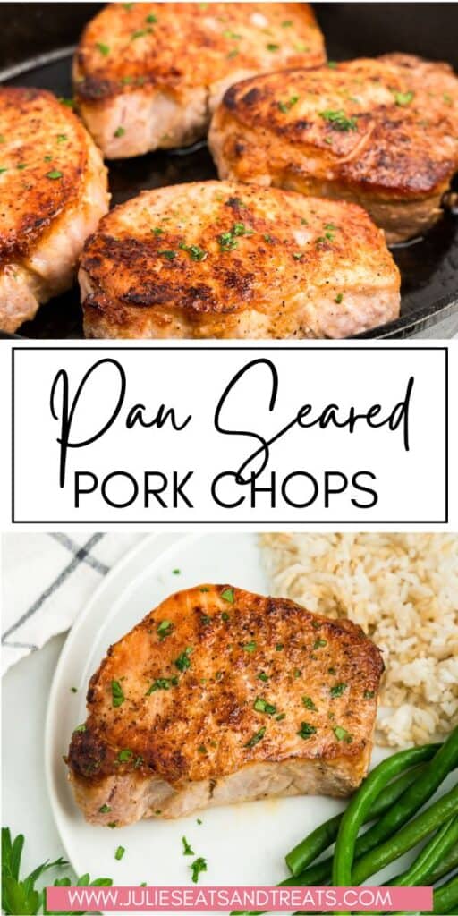 Pan Seared Pork Chops JET Pin Image