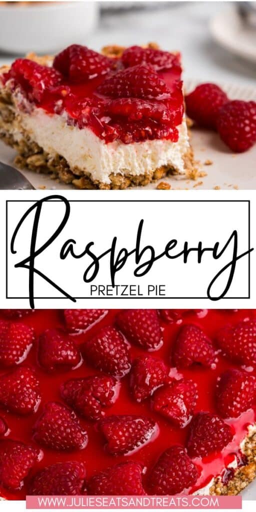 Raspberry Pretzel Pie JET Pinterest Image