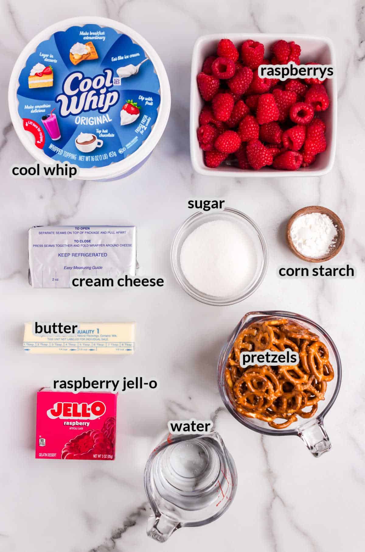 Raspberry Pretzel Pie Supply Image