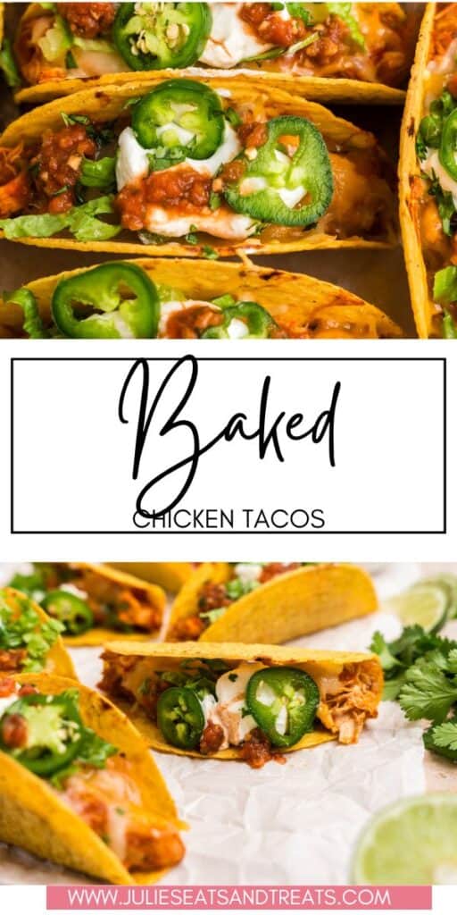 Baked Chicken Tacos JET Pinterest Image