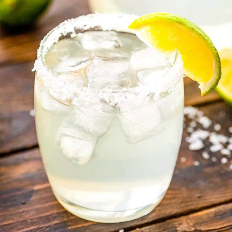 Homemade margarita in a glass