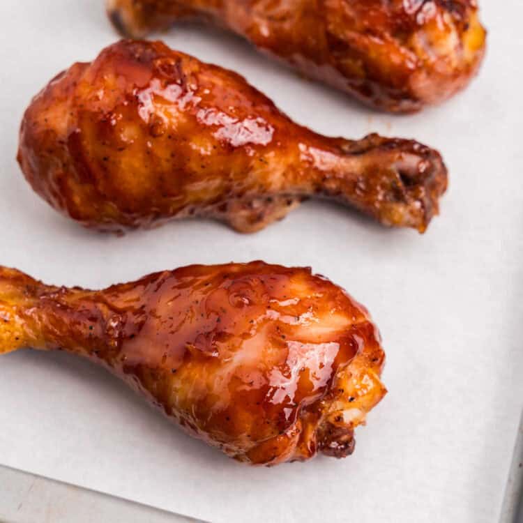 Oven Baked BBQ Chicken Legs Square Image