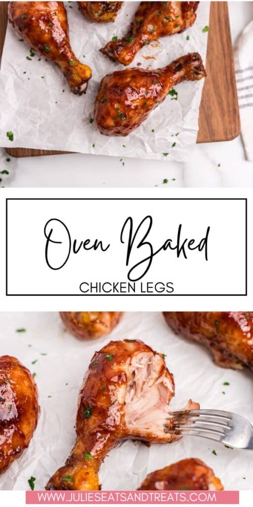 Oven Baked Chicken Legs JET Pinterest Image