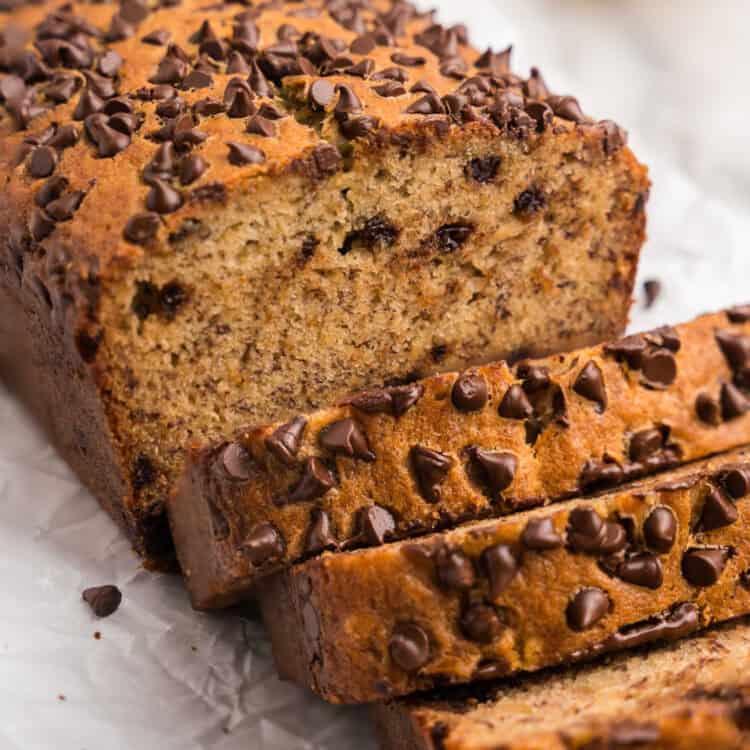 Chocolate Chip Banana Bread Square Image
