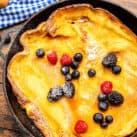 Dutch Baby Pancake in skillet