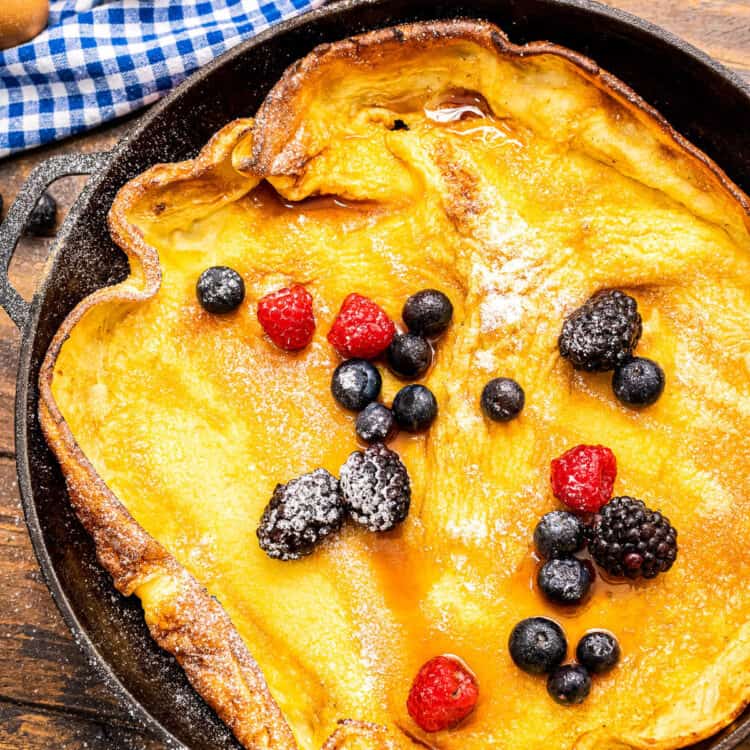Dutch Baby Pancake in skillet