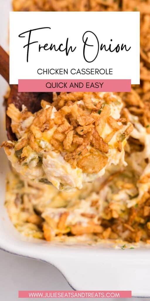 French Onion Chicken Casserole JET Pin Image