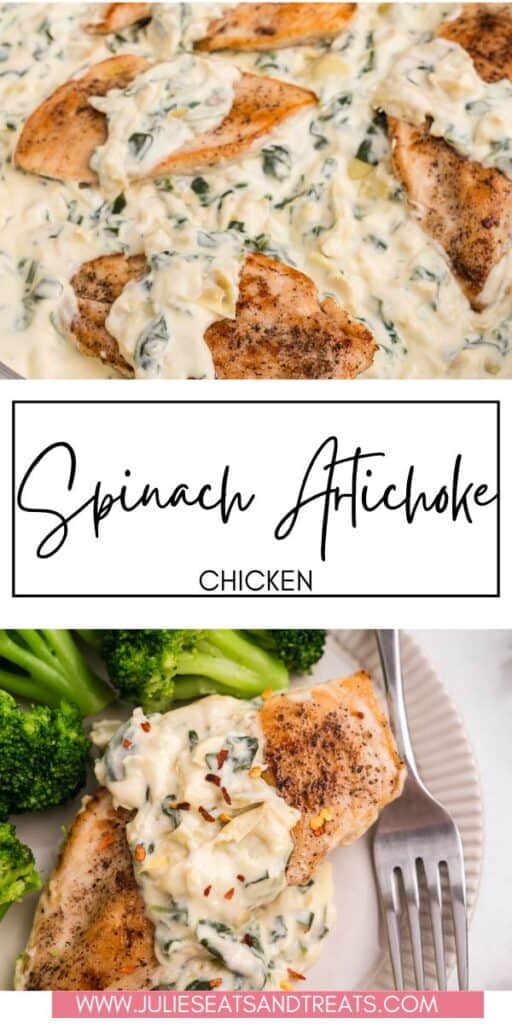 Spinach Artichoke Chicken JET Pinterest Image