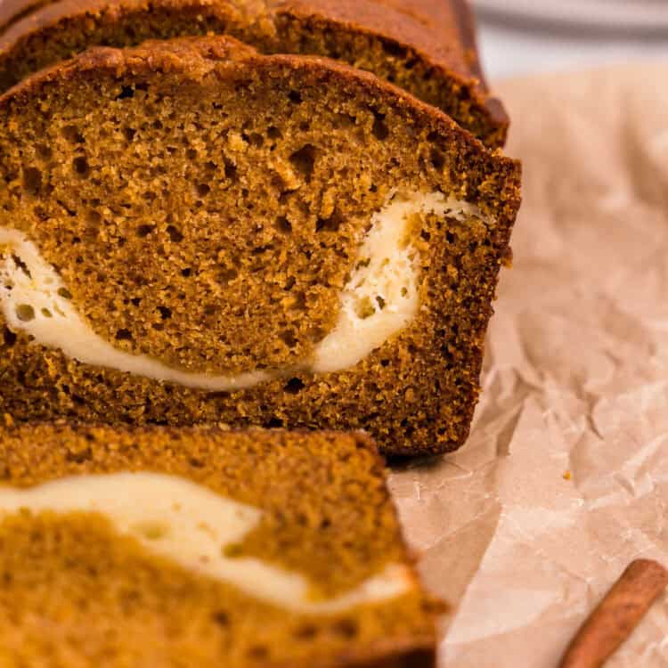 Pumpkin Cream Cheese Bread Square Image