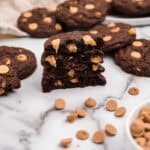 Chocolate and Peanut Butter Chip Cookies Square Image
