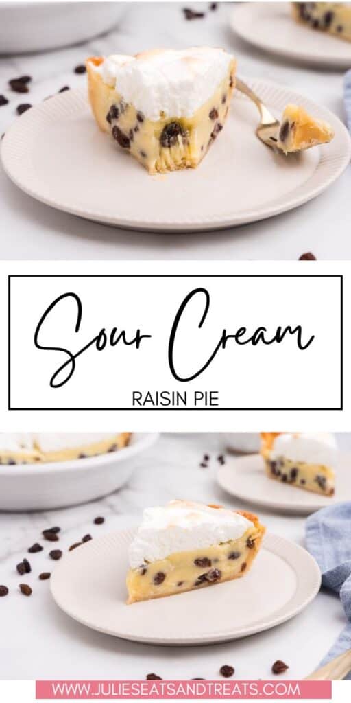 Sour Cream Raisin Pie JET Pinterest Image