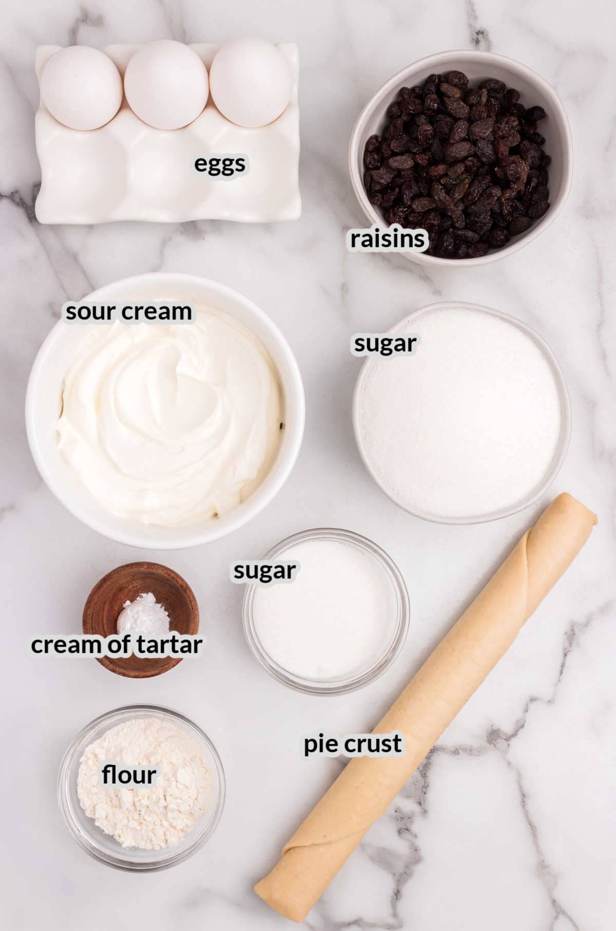 Sour Cream Raisin Pie Supply Image
